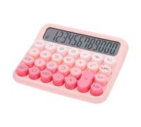 Happyyami Calculadora de Escritorio para Estudiantes Herramienta Matemática de Oficina Calculadora Digital de Gran Pantalla Diseño Degradado Rosa para Casa y Escuela