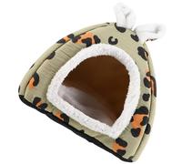 Happyyami Cama para Mascotas Dog Bed Cama cão Decoración para Jaula casa para cobayas esconder Piel de hámster Felpa Cerdo cabaña Decorativa para hámster Robusto escondite de hámster Franela