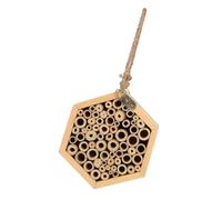 Happyyami Casa De Madera para Insectos Colgante Refugio Creativo para Abejas y Nido De Jardín Alimentador Natural De Aves Habitat Ecológico para Polinizadores