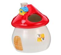 Happyyami Casa para Hámster Cerámica Forma De Seta Refrescante Tamaño Pequeño para Escondite De Ratas, Erizos y Cobayas Ambiente Interior Mascotas Pequeñas