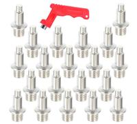 Happyyami Clavos de Repuesto para Zapatos de Atletismo en Acero, Antideslizantes Daño para Pista, Ideales para Salto Largo y Sprint 100-400, Set de 32 Piezas Extractor