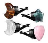 Happyyami Clips para Ventilación de Coche Piedras de Cristal 4 Colores Aleatorios Decorativos para Mujeres Accesorios Únicos Aromaterapia Decoración de Automóviles