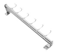 Happyyami Colgador de Cocina de Doble Barra en Acero Inoxidable, Rejilla Resistente Oxidación, Fácil Instalación sin Perforaciones, Organizador para Ollas, Sartenes y Varios Estilos