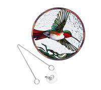 Happyyami Colgante acrílico ventana de colibrí colgando panel de ventana manchada cazador de sol de pájaro manchado decoración colgante de adorno colgante Adorno del hogar