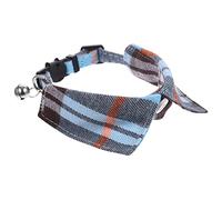 Happyyami Collar Ajustable para Gatos con Pajarita y Campanita Diseño De Cuadro Collar para Gatitos Accesorio para Mascotas Fiestas y Uso Diario