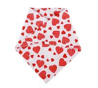 Happyyami Collar Triangular para Diseño De Día De San Valentín Bib Doble Capa para Medianas y Color Rojo y Celebraciones