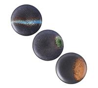 Happyyami Conjunto de 3 Platos de Cerámica Redondos para Servir Cena, Fáciles de Usar y Limpiar, Ideales para Restaurantes y Comedores Color Aleatorio