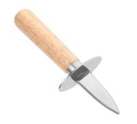 Happyyami Cuchillo Abre Ostras de Acero Inoxidable Mango de Madera para Abrir Almejas y Mariscos en Barbacoa