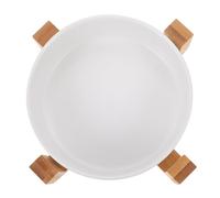 Happyyami Cuenco Que Reduce Carga Cuello Soporte de Madera de Cerámica Elevado para Gatos y Desperdicio de Comida Adecuado para