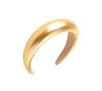 Happyyami Diadema Ancha de Esponja Dorada 1 Unidad para Mujer y Niña Uso Diario Maquillaje Cuidado Facial