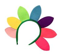 Happyyami Diadema de Girasol Pétalos de Colores para Mujer 1 Unidad Tamaño Único para Fiestas Navideñas y Halloween Accesorios Cabello Festivos