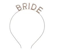 Happyyami Diadema De Novia Creativa Letras Para Mujer Diadema De Gemas De Imitación Tocado De Boda Cabello