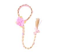 Happyyami Diadema Para Niños Trenza Falsa Rosa 03 Grande, Accesorio De Fiesta Para Niñas, Aro De Pelo Decorativo Para Eventos, Tocado Trenza Larga Para Uso Prolongado