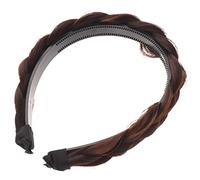 Happyyami Diadema Trenzada Antideslizante Para Mujer Hecho De Cómodos Accesorio Para y Fiestas Diseño Elegante Color Marrón Oscuro