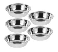 Happyyami Dispensador De Comida para Perros Y Gatos 5 Unidades Recipiente para Comida Húmeda con Microchip Cuencos para Servir con Tapas Cuenco De Acero Inoxidable para Gatos Cuenco De