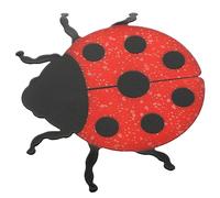 Happyyami Escultura De Insecto De Metal Rojo Para Colgar En La Pared Con Forma De Escarabajo Decoración De Pared Para Patio Decoración De Hierro Para El Hogar