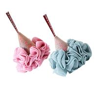 Happyyami Esponjas Vegetales Exfoliantes 2 Pcs, Esponja de Baño Corporal Cuerda, Material Nylon Malla Densa, para Ducha y Cuidado Corporal, Limpieza y Exfoliación Diaria, Apta para Bebés