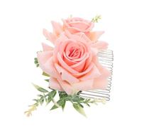 Happyyami Flores Artificiales Peines Barretas Tener Puesto Acortar Cada Día Tocados Para Boda Formal Accesorio Deslizar Horquilla Clips Floral Rosa Franela