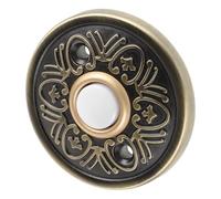 Happyyami Front Doorbell Button Wired, Wired Doorbell Pushbuttons, Round Zinc Alloy Lighted Door Bell Buttons for Home Entryway and Garage Gate