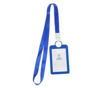 Happyyami Funda para Tarjeta de Identificación con Cordón Reutilizable de Silicona Suave Soporte para Insignia de Oficina para Empleados y Profesionales Color Azul