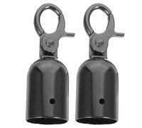 Happyyami Gancho para Cuerda de Catenarias de 28mm en Aleación de Zinc con Tapas de Extremo Resistentes para Railings y Eventos Interiores, Diseño Elegante Negro con Cierre Seguro