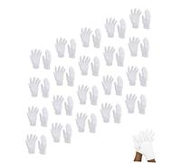 Happyyami Guantes De Algodón Blanco Elásticos Para Joyería 16 Pares Tamaño Único Unisex Lavables Para Revisión De Relojes y Uso Diario