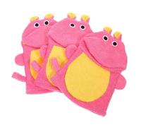 Happyyami Guantes Exfoliantes de Baño para Niños 3 Piezas y Cómodos Estropajos de Baño para Bebés para Recién Nacidos para Masajes la Ducha