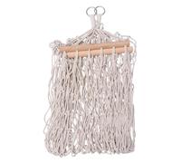 Happyyami Hamaca Colgante Individual de Cuerda de Algodón con Barra de Madera, Resistente y Ligera, para Camping y Exteriores, Incluye Bolsa de Transporte, Adecuado para Jardín y Senderismo