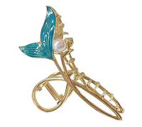 Happyyami horquilla de de pescado Pinza para el cabello azul hair women mujeres Accesorio party pinzas de garra para el cabello clip de garra de de pescado clips de garra aleación