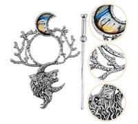 Happyyami horquilla de la vendimia oro retro palo de pelo chal conformado tu alfiler pinza para moño pasadores metalicos manguito de de caballo palos de pelo Aleación de zinc Silver