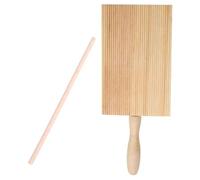 Happyyami Juego de Herramienta para Hacer Ñoquis Tabla y Paleta de Madera Resistente al Desgaste, Kit Manual para Amasar y Moldear Pasta Casera, Adecuado para Cocina Doméstica