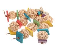 Happyyami Juguete Colgante para Pájaros y Loros, Diseño Resistente para Masticar Madera Natural y Columpio, Adecuado para Mantener Aves en Movimiento y Entretenidas
