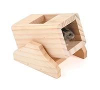 Happyyami Juguete De Madera para Hámster Parque para Mascotas con Balancín y Barril para Hámsters y Roedores Pequeños Fácil De Limpiar y Resistente Diversión Asegurada para Tu Mascota