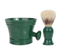 Happyyami Kit de aseo para hombre con brocha de cerdas de cerdo y cuenco de espuma, incluye 1 set para crear espuma y limpiar en casa o viaje