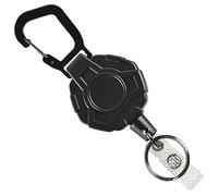 Happyyami Llavero Retráctil para Exteriores Mosquetón de Acero Inoxidable y Cable de Acero Resistente, Hebilla Flexible Anti-pérdida Adecuado para Actividades al Aire Libre