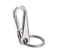 Happyyami Llavero Único de Acero Inoxidable para Coche, Plata, Ligero y Funcional, Cadena de Fijación de Llaves, Adecuado para Hombres que Buscan un Llavero con Hebilla
