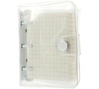 Happyyami Mini Álbum de Recortes Cuaderno Creativo Funda Transparente, 3 Anillas, Pvc, Papel y Metal, Blanco, Ligero y Fácil de Guardar, para Estudiantes