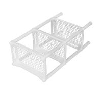 Happyyami Organizador de Baño de 3 Niveles Grande Estante Blanco de Plástico para Almacenamiento de Artículos de Tocador Soporte Multiusos para Cosméticos y Baño Adecuado y Cocina