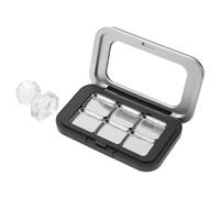 Happyyami Paleta de sombras de ojos vacía y rellenable (8,8 x 5 cm) con soporte para sombras de ojos. Mini caja de maquillaje para crear muestras de cosméticos, como lápiz labial y rubor.