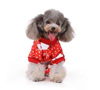 Happyyami Paño De Navidad Niñas Sudaderas con Capucha De Nieve Ropa para Perros Pequeños Chico con Capucha Niño Pijama Traje De Santa Claus Gato Maquillaje Rojo Alternativa