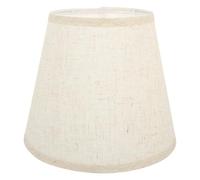 Happyyami Pantalla en Celebracion Verano de Lino Beige de Media Luna de Lámpara Bombilla E27, Elegante y Fácil Mantenimiento para Lámparas de Mesa y Pie Adecuado para Dormitorios