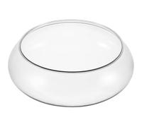 Happyyami Pecera de plástico transparente Florero de flores de boca ancha Terrario redondo Tanque Betta de plástico pequeño acuario hidropónico Jarrón Jardinera Pecera como