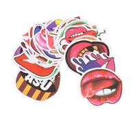 Happyyami Pegatinas Creativas para Portátiles y Maletas para y Diseño De Labios, 100 Piezas De Calcomanías Decorativas para Personalizar Dispositivos y Equipaje Rojo Brillante