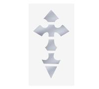 Happyyami Pegatinas y Fáciles de Despegar en Estilo Cruz para Diapasón de Guitarra Material Pvc Color Plata, sin Adhesivo Residual para Personalizar Tu Guitarra