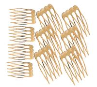 Happyyami Peinetas Laterales Cabello Para Mujer 10 Unidades Mini Tamaño Compacto Peines Franceses Cabello Uso Tocados De Novia y Manualidades Color Dorado