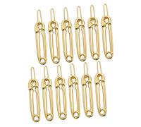 Happyyami Pinzas Cabello Metálicas Imperdible 12 Unidades Tamaño Estándar Sujetapelo Para Mujeres y Niñas Uso Diario y Eventos Sociales Color Dorado Pulido