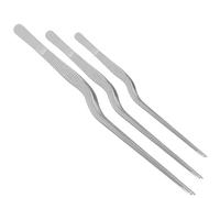 Happyyami Pinzas de Cocina de Acero Inoxidable 3 Piezas para Servir Carne y Galletas, Resistentes al Óxido y Antideslizantes, Ideales para Emplatar Precisión
