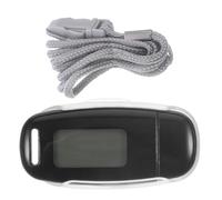 Happyyami Podómetro Multifuncional Portátil Pantalla Retroiluminada, Contador de Pasos Profesional en Abs Negro, USB Recargable, Adecuado para Caminar y Fitness Diario