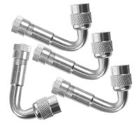 Happyyami Prolongador de Válvula de Cobre para Neumáticos de Coche con Ángulo de 45 y 90 Grados, Paquete de 4 Piezas para Fácil Mantenimiento y Revisión