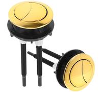 Happyyami Pulsador de Cisterna Doble Empuje para Inodoro de 48mm, Botón de Descarga Fácil de Instalar Material Abs para Baño, Paquete de 2 Unidades